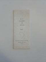 M.I.T. Fellows In Africa 1963 Ford Foundation Brochure Vintage Carroll L... - $27.30 CAD