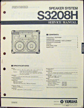 Yamaha S3208H Speaker System Original Service Manual, Schematics Parts L... - $24.74