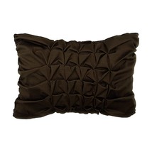 Chocolate Muse - Brown Faux Leather Decorative Lumbar Pillow Cover - £28.08 GBP+