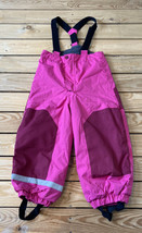 H&amp;M sport kid’s Winter Waterproof snow pants bibs size 4-5 pink J4 - $21.29