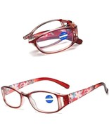 FOLDABLE ~ +2.00 ~ Collapsible ~ Reading Glasses ~ RED Frame ~ Floral Te... - $368.05 MXN