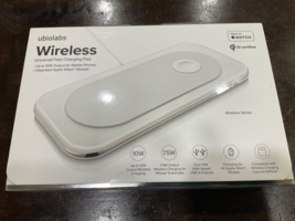 ubiolabs 10-Watt Wireless Fast Charging Pad (WCB123) for Qi Devices - White New - £22.37 GBP