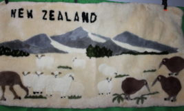 Vintage Auskin Traders New Zealand Area Rug 50 x 26 Sheepskin - £126.58 GBP