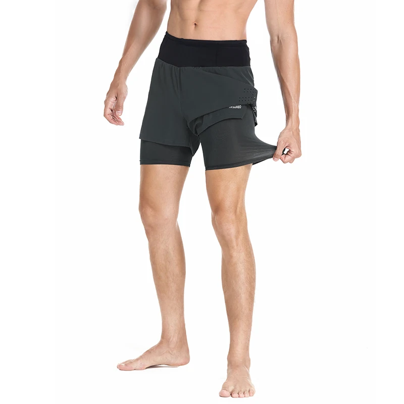 ARSUXEO Running Shorts Men 2 in 1 High Waist Training Gym Fitness Jogging  Short - $191.37