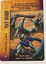 Marvel Overpower Any Hero Card 1995  Sauron Savage Land - £6.40 GBP