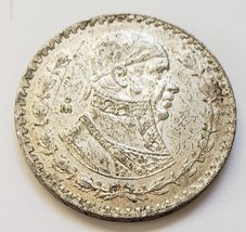 Mexico Silver Peso (Morelos) Coin 1960 KM#459  circulated - £9.44 GBP