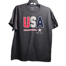 Champion USA Patriotic Graphic T-Shirt Athletic Cotton Blend Casual Tee XL - $14.99