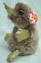 TY Beanie Boos BIG EYED BROWN &amp; GOLD PERRY PLATYPUS 6&quot; Plush STUFFED ANI... - $14.85
