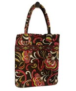 Vera Bradley Retired Puccini Floral Open Top Tote Bag Front Pocket - $13.54