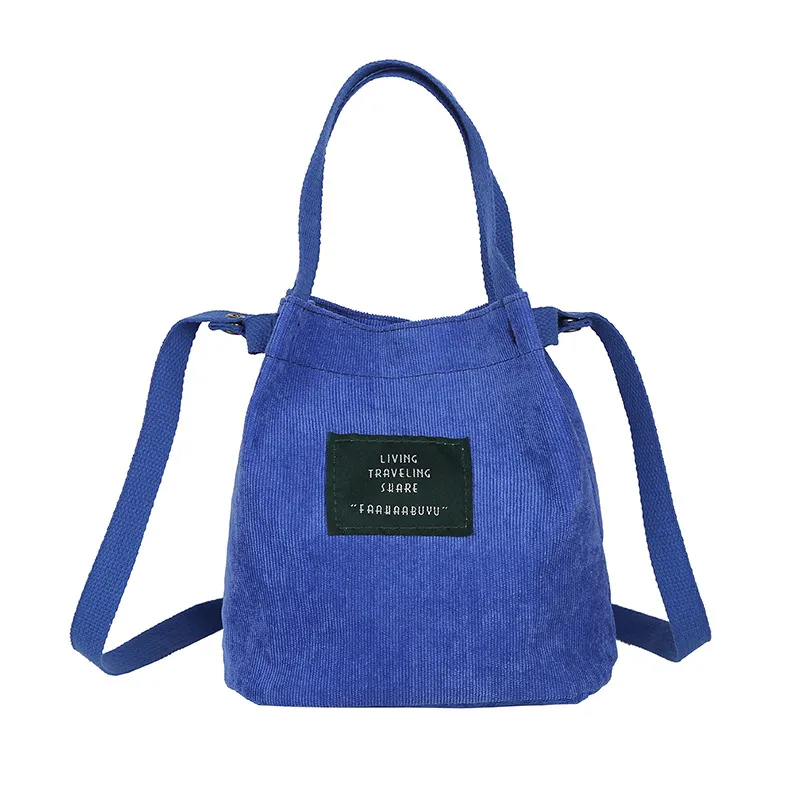 Women&#39;s Canvas Casual Tote Bag Blue C - £7.20 GBP