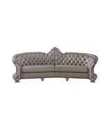 Dresden 113&quot; Sofa w/5 Pillows, Faux Leather &amp; Vintage Bone White Finish - $50,821.89 MXN