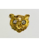 Vintage Gold Owl Brooch with Old Miner Diamonds - $1,950.00