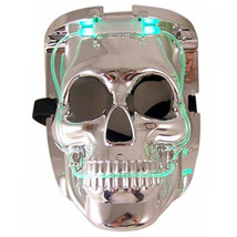 Chrome LED Skull Face Mask for Adults, One-Size Fits Most, Silver Chrome - $41.49