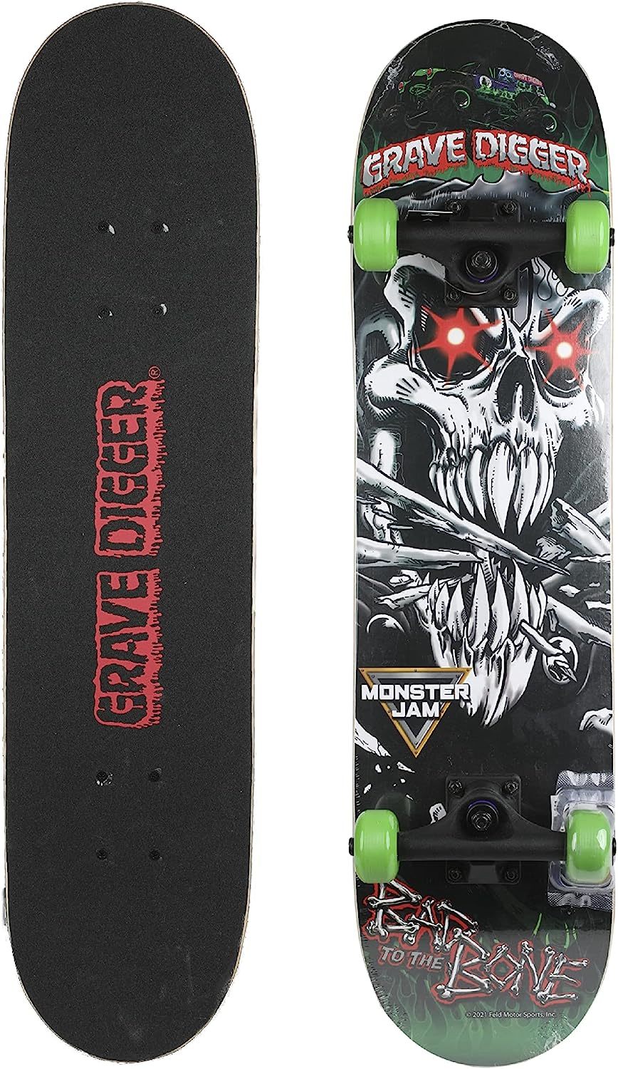 For Cruising, Carving, Tricks, And Downhill, Monster Jam 31-Inch Skatebo... - $35.96