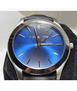 Authentic Michael Kors Slim Runway Blue Silver Black Men&#39;s MK8620 Watch - $79.99