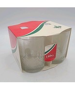 Vintage NEW Libbey Frosty Pines Double Old Fashioned Glass Christmas Tum... - $69.37 CAD