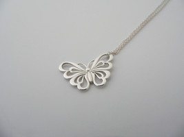 Tiffany &amp; Co Butterfly Necklace  Nature Stencil Pendant Charm 20 Inch Love Gift - £439.47 GBP