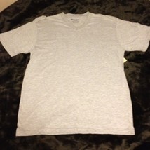 Galaxy Men&#39;s Shirt By Harvic Extra-Large 100% Cotton V-Neck Gray T-Shirt NEW - £18.76 GBP