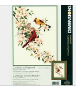 Dimensions Cardinals in Dogwood Crewel Kit 11x15in, flowers, birds, thre... - £19.11 GBP
