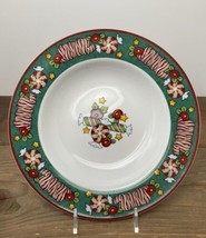 Mary Engelbreit Rim Soup Bowl 8.5” Merry Christmas Ribbon Candy 2001 Exc... - $17.81