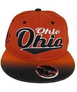 Ohio Fade Top Printed Bill Adjustable Snapback Baseball Cap (Red/Black) - £11.94 GBP