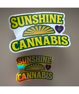  Rare 420 Marijuana Stickers (2) – Sunshine Cannabis &amp; Purple Heart Gold  - $185.83 MXN