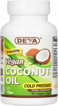 Deva Nutrition Vegan Virgin Coconut Oil Capsules, 90 Count - £9.23 GBP
