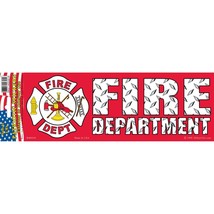 Fire Department Bumper Sticker 3-1/4&quot;X9&quot; - $8.41