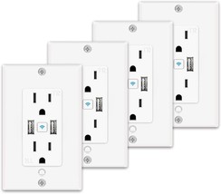 Smart Usb Outlet In-Wall - Smart Electrical Outlet That Works With Alexa... - £102.18 GBP