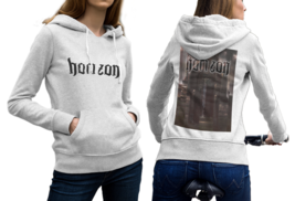 Horizon  White Cotton Hoodie For Women - £31.45 GBP