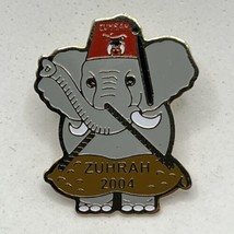 2004 Zuhrah Elephant Red Fez Masonic Masons Shriner Enamel Lapel Hat Pin... - $7.95