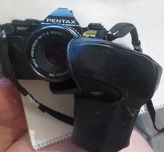 Asahi Pentax MV 35mm Film SLR Camera w SMC f/1:2 50mm lens Vintage - £73.54 GBP
