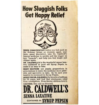 1944 Dr Caldwell&#39;s Senna Laxative Syrup Advertisement WW2 Era Medical DWP7C - $254.45 MXN