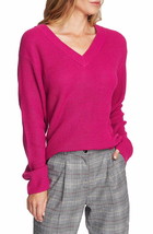 $89 Women&#39;s Vince Camuto Ribbed V-Neck Sweater, Pink Size XXS - £18.65 GBP