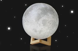 15cm 3D Printing Moon Lamp USB Rechargeable LED Magical Night Light Moon... - £12.76 GBP