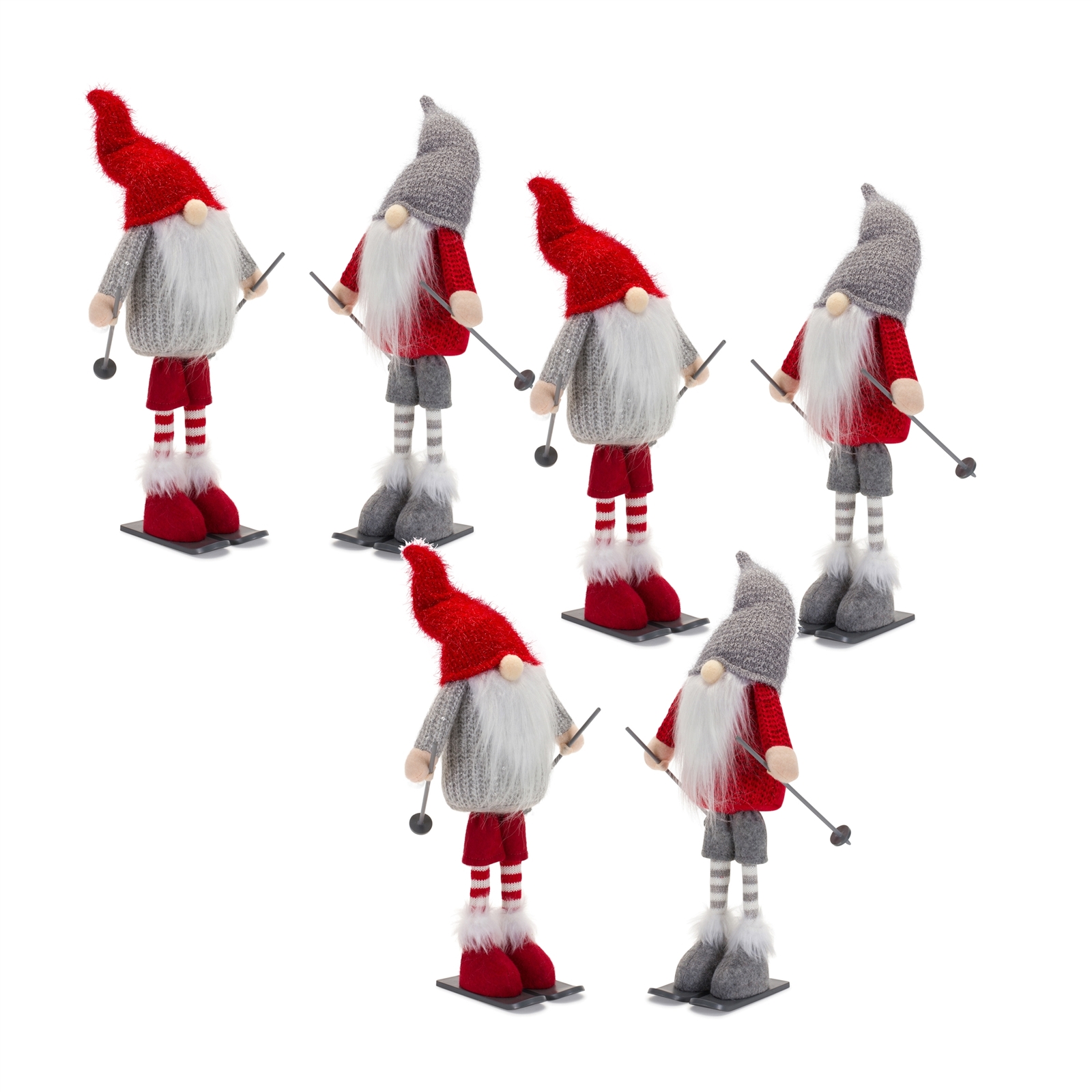 Primary image for Gnome Skier (Set of 6) 14.25"H Polyester