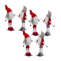 Gnome Skier (Set of 6) 14.25&quot;H Polyester - £100.65 GBP