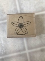 Stampin Up Flower Daisy Polka Dot Punch Made of dots Rubber Stamp - $10.84