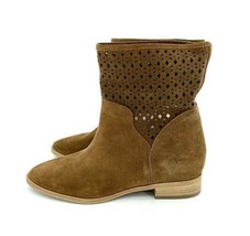 Michael Kors Boots Brown Perforated Suede Leather Ankle Boots NEW SZ 7 New SH18 - $79.20