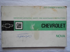 1971 71 Chevrolet GM Nova Owner&#39;s manual Operating Safety Maintenance - $10.39
