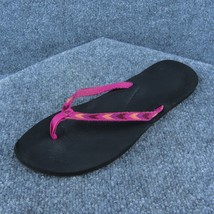 Teva  Women Flip Flop Shoes Pink Fabric Slip On Size 11 Medium - £13.49 GBP