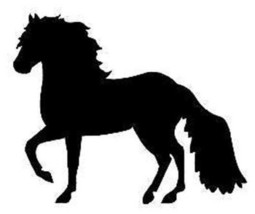 Paso Fino Horse Equine Decal Black Silhouette Profile Sticker on a Clear... - $94.05 MXN
