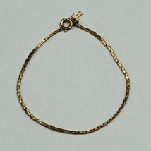 Trifari Gold Tone Bracelet 7&quot; Herringbone Style Links Vintage  - $9.50