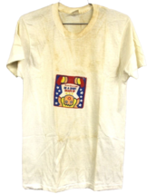 VTG 70s T-Shirt London Square Buster Brown Graphic 50/50 White M Thin Indie - $58.95