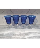 Artland Renaissance Cobalt Blue Iced Tea Glasses, Slate Glass Set of 4 D... - $81.46 CAD