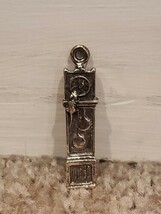 Reed &amp; Barton Grandfather Clock/Mouse Silver Plated Charm for Necklaces ... - $34.99