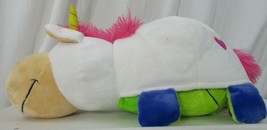 Flipazoo Plush Jumbo 2 In 1 Unicorn Dragon Buddy 24” Long Toy Stuffed Animal EUC - £10.82 GBP