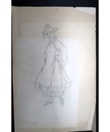 Antique Fashion Design Illustration Art unsigned Annie Horton c.1920 Pencil - $927.13 MXN Antique Fashion Design Illustration Art unsigned Annie Horton c.1920 Pencil - $927.13 MXN