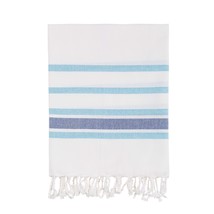 Bello Turkish Beach Towel, Turquoise Sea, Handwoven Peshtemal, 39 x 66.9 Inches - £47.29 GBP