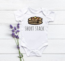 baby shower gift, cute baby onesie®, breakfast onesie®, pancakes onesie®, short  - $18.90